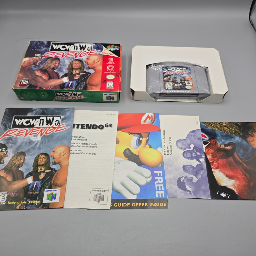 WCW nWo Revenge Nintendo 64 N64 CIB Complete With Box Manual NUS-NW2E-USA